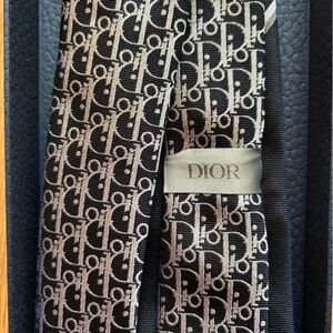 Striped Dior Oblique Tie